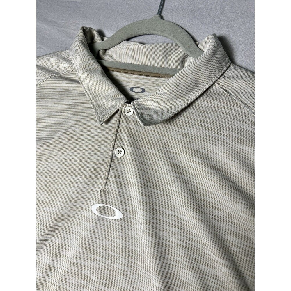 Oakley Center Logo Heather Brown Athletic Regular Fit Polo Shirt Men's XL